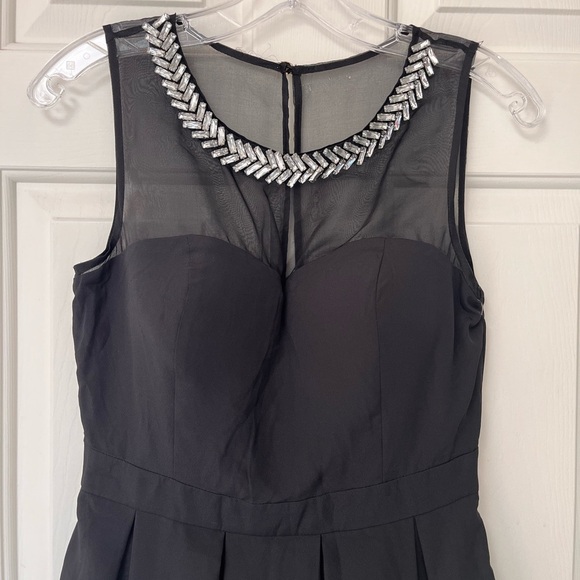 NWT GUESS Little Black Dress with Jeweled Collar 4 - Picture 3 of 16